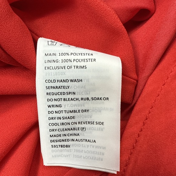 Bardot Slip Dress Satin Midi Cowl Neck Neiman Marcus NWT Sz Large 10 Red‎ - Picture 14 of 16